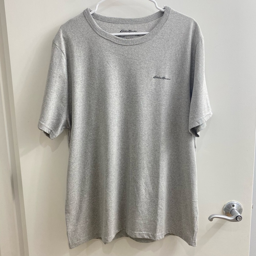 Eddie Bauer Men's Short Sleeve Crewneck T-Shirt Gray Size XL